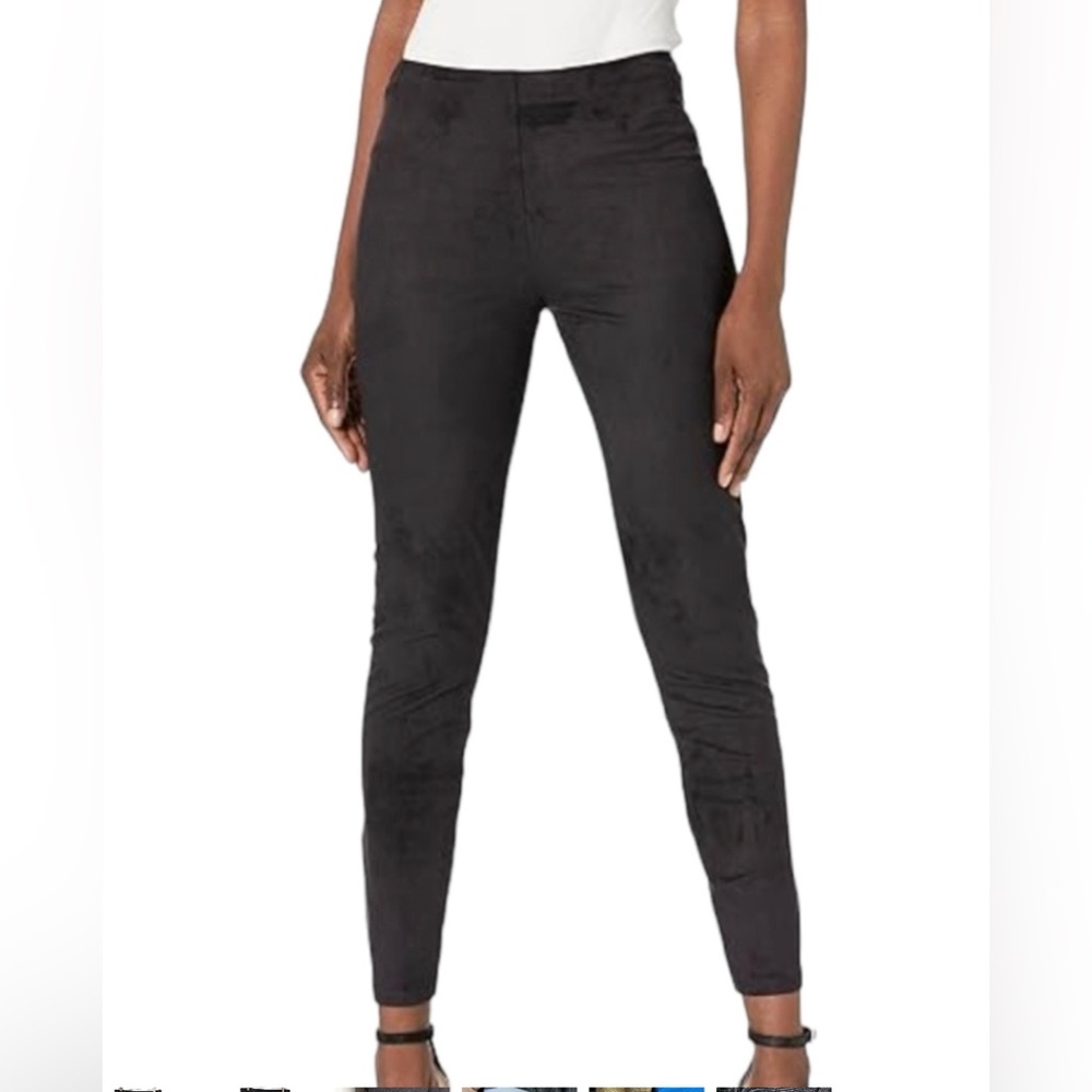 Lysse Black Faux Vegan Suede Leggings Large